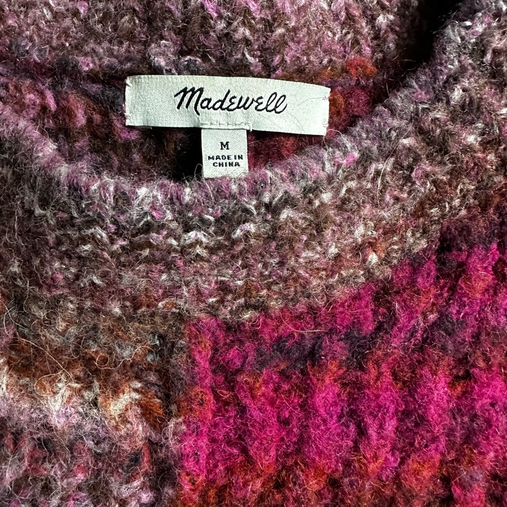 Madewell Purple and Pink Striped Sweater - Picture 2 of 4